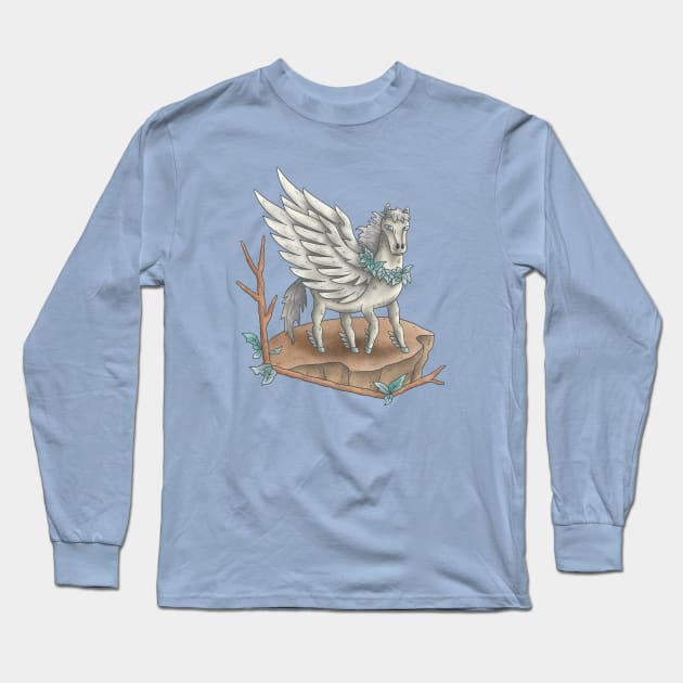 Flying horse (Pegasus) Long Sleeve T-Shirt by CleanRain3675